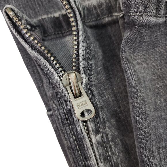 MNML Mens Jeans Zippered leg opening Size 38 x 34 Whiskered Y2K 90s Gray - Picture 10 of 14